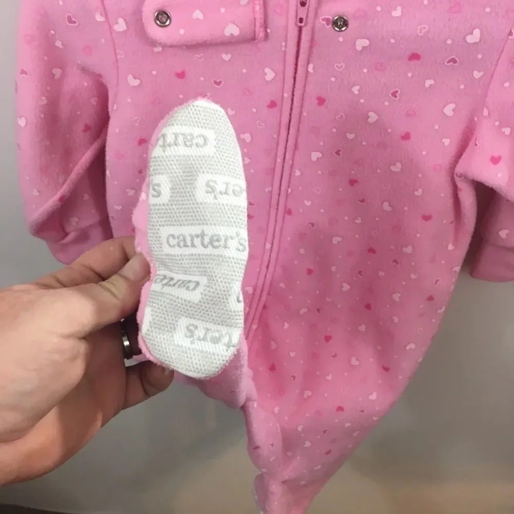 Carter’s Baby Onesie Sleeper Infant Girls 12 mo - Picture 3 of 4